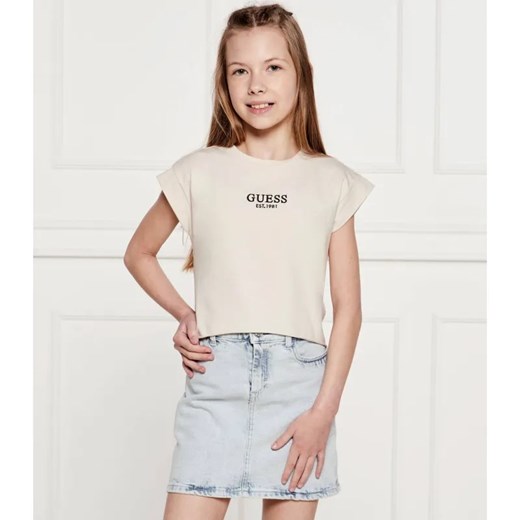 Guess T-shirt | Regular Fit ze sklepu Gomez Fashion Store w kategorii Bluzki dziewczęce - zdjęcie 184296539