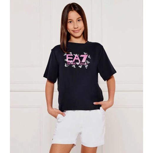 EA7 T-shirt | Regular Fit ze sklepu Gomez Fashion Store w kategorii Bluzki dziewczęce - zdjęcie 184296576