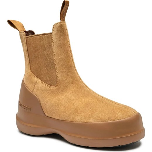Moon Boot Skórzane sztyblety CHELSEA LUNA ze sklepu Gomez Fashion Store w kategorii Botki - zdjęcie 184296599