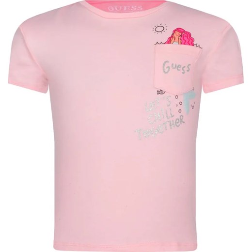 Guess T-shirt | Regular Fit ze sklepu Gomez Fashion Store w kategorii Bluzki dziewczęce - zdjęcie 184296655