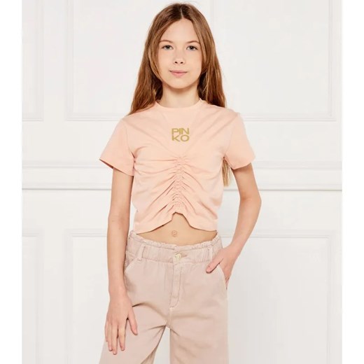 Pinko UP T-shirt | Cropped Fit ze sklepu Gomez Fashion Store w kategorii Bluzki dziewczęce - zdjęcie 184296666