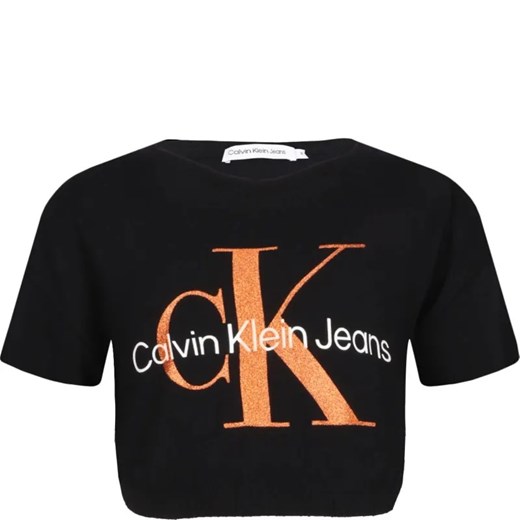 Calvin Klein Jeans T-shirt | Cropped Fit ze sklepu Gomez Fashion Store w kategorii Bluzki dziewczęce - zdjęcie 184296705
