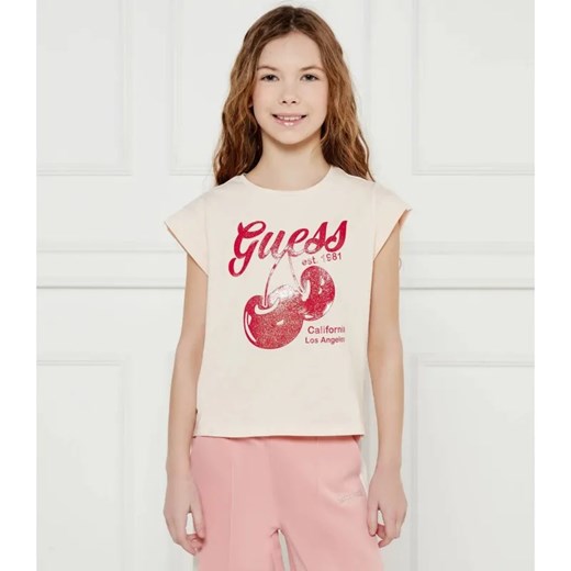 Guess T-shirt | Regular Fit ze sklepu Gomez Fashion Store w kategorii Bluzki dziewczęce - zdjęcie 184296728