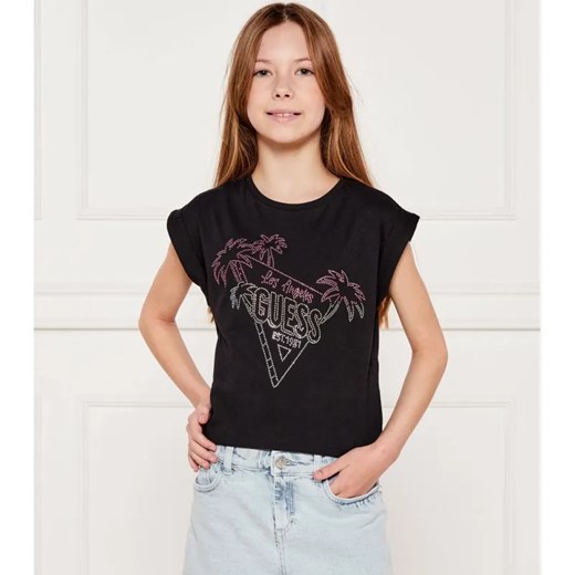Guess T-shirt | Regular Fit ze sklepu Gomez Fashion Store w kategorii Bluzki dziewczęce - zdjęcie 184296805