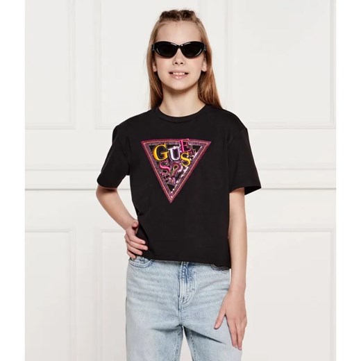 Guess T-shirt | Regular Fit ze sklepu Gomez Fashion Store w kategorii Bluzki dziewczęce - zdjęcie 184296819