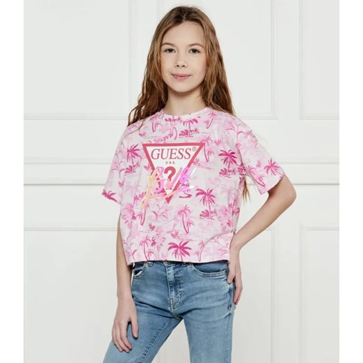 Guess T-shirt | Regular Fit ze sklepu Gomez Fashion Store w kategorii Bluzki dziewczęce - zdjęcie 184296909