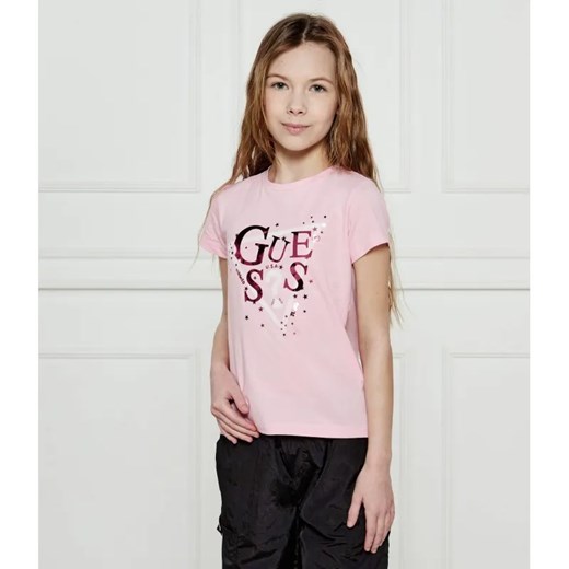Guess T-shirt | Regular Fit ze sklepu Gomez Fashion Store w kategorii Bluzki dziewczęce - zdjęcie 184296935