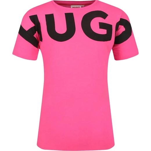 HUGO KIDS T-shirt | Regular Fit ze sklepu Gomez Fashion Store w kategorii Bluzki dziewczęce - zdjęcie 184297028