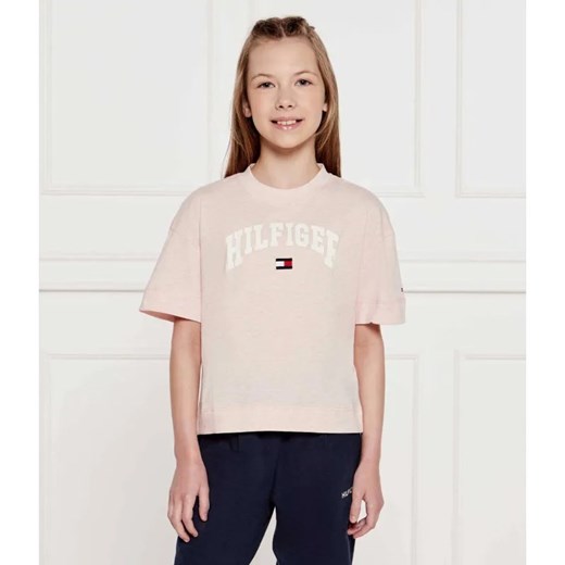 Tommy Hilfiger T-shirt | Regular Fit ze sklepu Gomez Fashion Store w kategorii Bluzki dziewczęce - zdjęcie 184297065