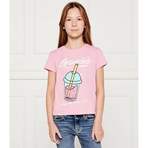 Guess T-shirt | Regular Fit ze sklepu Gomez Fashion Store w kategorii Bluzki dziewczęce - zdjęcie 184297067
