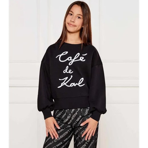 Karl Lagerfeld Kids Bluza CAFÉ DE KARL | Regular Fit ze sklepu Gomez Fashion Store w kategorii Bluzy dziewczęce - zdjęcie 184297146