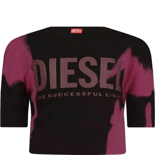 Diesel T-shirt | Cropped Fit ze sklepu Gomez Fashion Store w kategorii Bluzki dziewczęce - zdjęcie 184297247