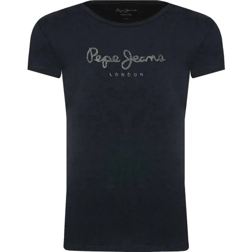 Pepe Jeans London T-shirt HANA GLITTER | Regular Fit ze sklepu Gomez Fashion Store w kategorii Bluzki dziewczęce - zdjęcie 184297296