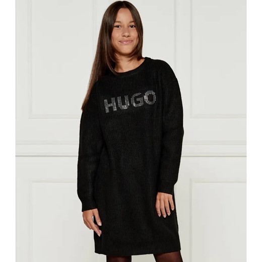 HUGO KIDS Sukienka | z dodatkiem wełny ze sklepu Gomez Fashion Store w kategorii Sukienki dziewczęce - zdjęcie 184297336