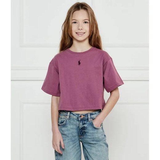 POLO RALPH LAUREN T-shirt | Cropped Fit ze sklepu Gomez Fashion Store w kategorii Bluzki dziewczęce - zdjęcie 184297428