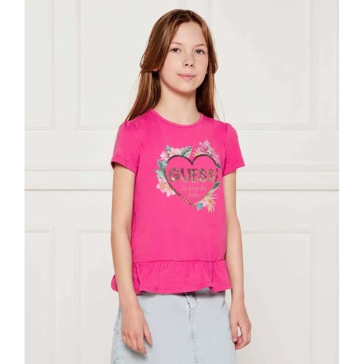 Guess T-shirt | Regular Fit ze sklepu Gomez Fashion Store w kategorii Bluzki dziewczęce - zdjęcie 184297438