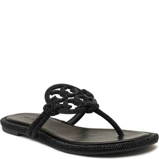 TORY BURCH Skórzane japonki MILLER KNOTTED PAVE Tory Burch 36 Gomez Fashion Store