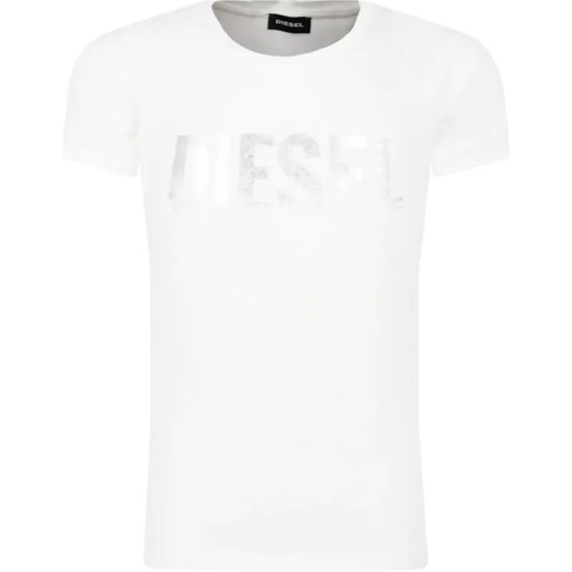 Diesel T-shirt | Regular Fit ze sklepu Gomez Fashion Store w kategorii Bluzki dziewczęce - zdjęcie 184297688