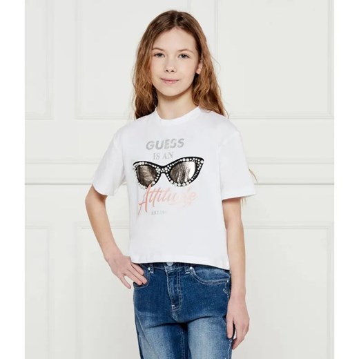 Guess T-shirt | Regular Fit ze sklepu Gomez Fashion Store w kategorii Bluzki dziewczęce - zdjęcie 184297718