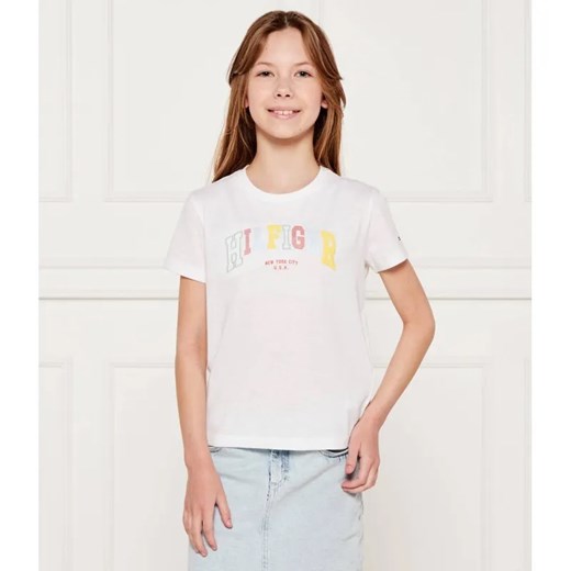 Tommy Hilfiger T-shirt | Regular Fit ze sklepu Gomez Fashion Store w kategorii Bluzki dziewczęce - zdjęcie 184297759