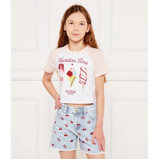 Guess T-shirt | Cropped Fit ze sklepu Gomez Fashion Store w kategorii Bluzki dziewczęce - zdjęcie 184297765