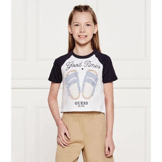 Guess T-shirt | Cropped Fit ze sklepu Gomez Fashion Store w kategorii Bluzki dziewczęce - zdjęcie 184297775