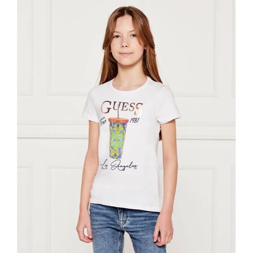 Guess T-shirt | Regular Fit ze sklepu Gomez Fashion Store w kategorii Bluzki dziewczęce - zdjęcie 184297786