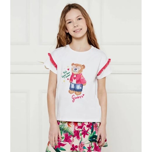 Guess T-shirt | Regular Fit ze sklepu Gomez Fashion Store w kategorii Bluzki dziewczęce - zdjęcie 184297807