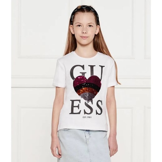 Guess T-shirt | Regular Fit ze sklepu Gomez Fashion Store w kategorii Bluzki dziewczęce - zdjęcie 184297827