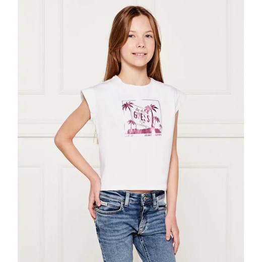 Guess T-shirt | Regular Fit ze sklepu Gomez Fashion Store w kategorii Bluzki dziewczęce - zdjęcie 184297829