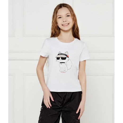 Karl Lagerfeld Kids T-shirt | Regular Fit ze sklepu Gomez Fashion Store w kategorii Bluzki dziewczęce - zdjęcie 184297859