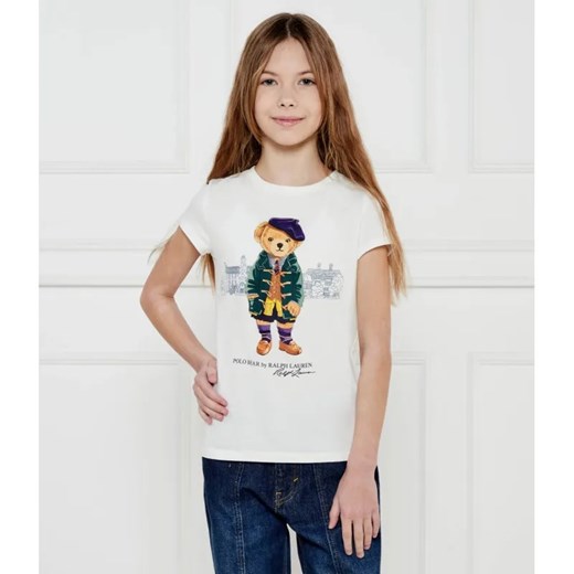 POLO RALPH LAUREN T-shirt | Regular Fit ze sklepu Gomez Fashion Store w kategorii Bluzki dziewczęce - zdjęcie 184297896