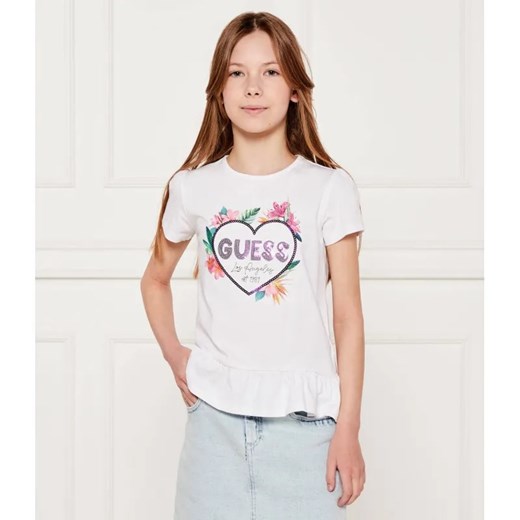 Guess T-shirt | Regular Fit ze sklepu Gomez Fashion Store w kategorii Bluzki dziewczęce - zdjęcie 184297897