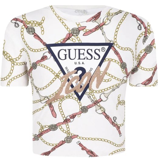 Guess T-shirt | Cropped Fit ze sklepu Gomez Fashion Store w kategorii Bluzki dziewczęce - zdjęcie 184297908