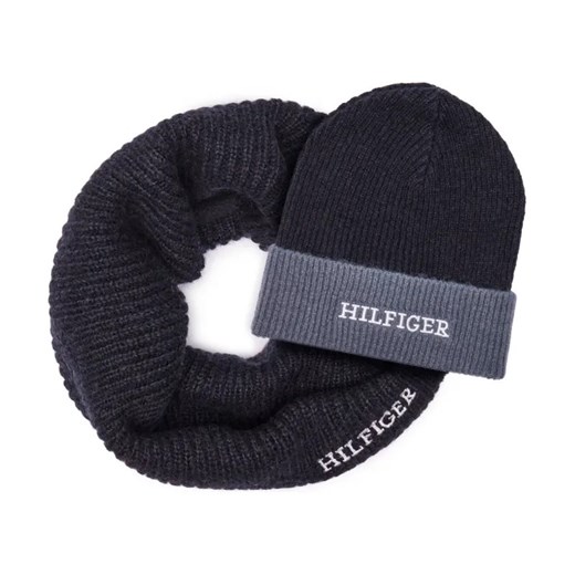 Tommy Hilfiger Komin + czapka | z dodatkiem wełny ze sklepu Gomez Fashion Store w kategorii Czapki dziecięce - zdjęcie 184298668