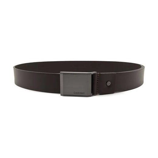Calvin Klein Skórzany pasek ADJ BEVELED PLAQUE 35MM ze sklepu Gomez Fashion Store w kategorii Paski męskie - zdjęcie 184298686
