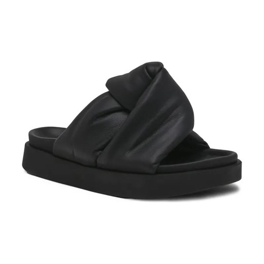 INUIKII Skórzane klapki Soft Crossed ze sklepu Gomez Fashion Store w kategorii Klapki damskie - zdjęcie 184298725