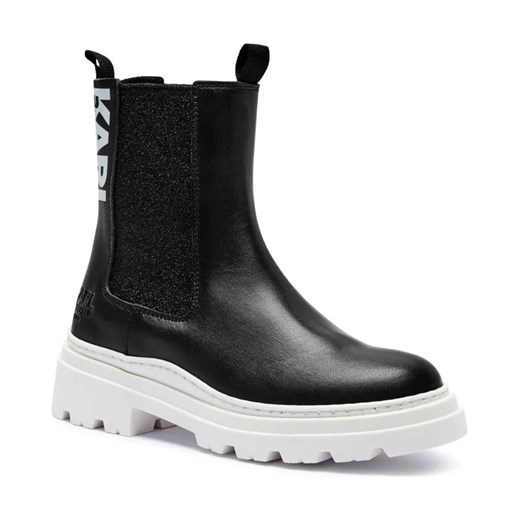 Karl Lagerfeld Kids Skórzane sztyblety ze sklepu Gomez Fashion Store w kategorii Buty zimowe dziecięce - zdjęcie 184299129