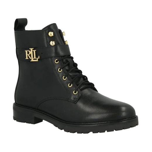 LAUREN RALPH LAUREN Skórzane botki ze sklepu Gomez Fashion Store w kategorii Workery damskie - zdjęcie 184299179