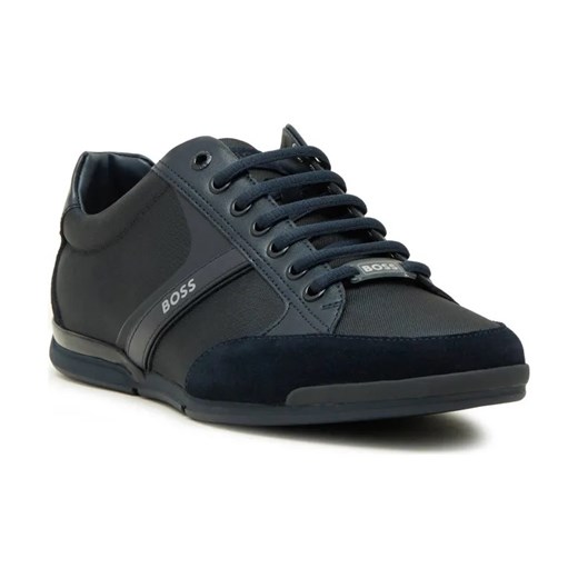 BOSS BLACK Sneakersy Saturn_Lowp | z dodatkiem skóry ze sklepu Gomez Fashion Store w kategorii Buty sportowe męskie - zdjęcie 184299317