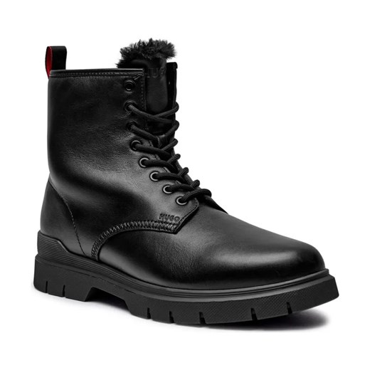 HUGO Skórzane buty wysokie RYAN ze sklepu Gomez Fashion Store w kategorii Buty zimowe męskie - zdjęcie 184299328