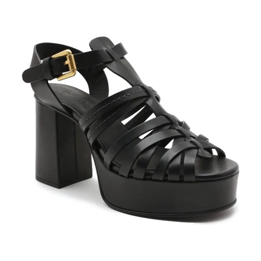 See By Chloé Skórzane sandały na słupku SIERRA ze sklepu Gomez Fashion Store w kategorii Sandały damskie - zdjęcie 184299616