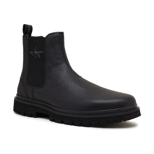 Calvin Klein Jeans Skórzane sztyblety EVA MID CHELSEA ze sklepu Gomez Fashion Store w kategorii Buty zimowe męskie - zdjęcie 184299809