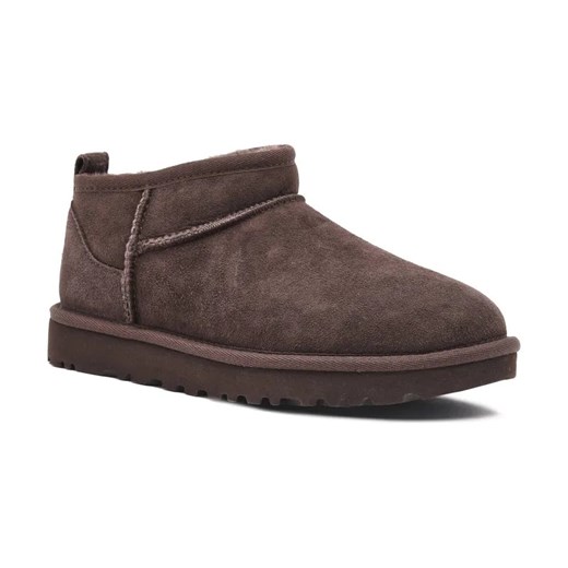 UGG Skórzane śniegowce CLASSIC ultra mini | z dodatkiem wełny ze sklepu Gomez Fashion Store w kategorii Śniegowce damskie - zdjęcie 184299938