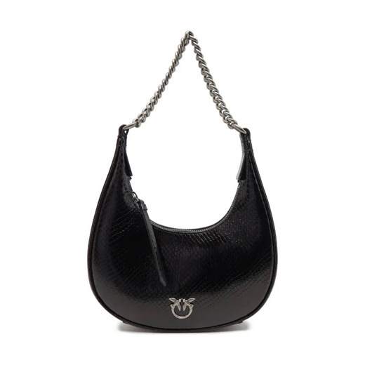 Pinko Skórzane hobo BRIOCHE HOBO MINI PELLE LAMINA ze sklepu Gomez Fashion Store w kategorii Torebki hobo - zdjęcie 184299949