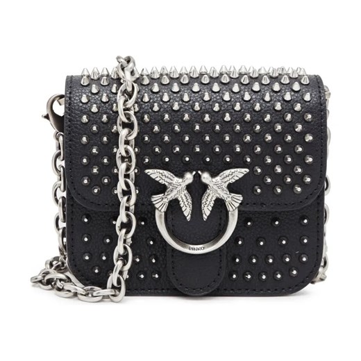Pinko Skórzana torebka wieczorowa LOVE BELL MICRO VITELLO BOTTAL ze sklepu Gomez Fashion Store w kategorii Kopertówki - zdjęcie 184300099