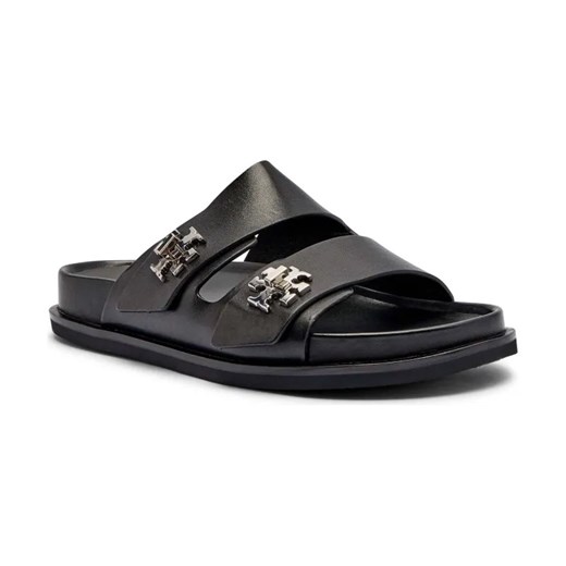 TORY BURCH Skórzane klapki TURNLOCK SPORT SLIDE Tory Burch 40 Gomez Fashion Store