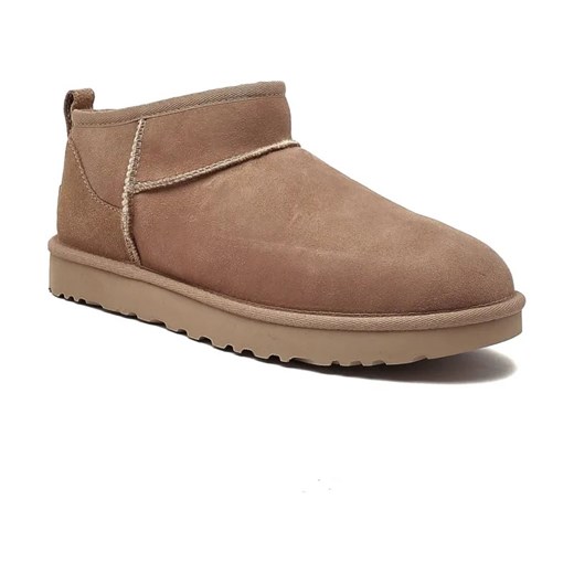 UGG Skórzane śniegowce CLASSIC ultra mini | z dodatkiem wełny ze sklepu Gomez Fashion Store w kategorii Śniegowce damskie - zdjęcie 184300316