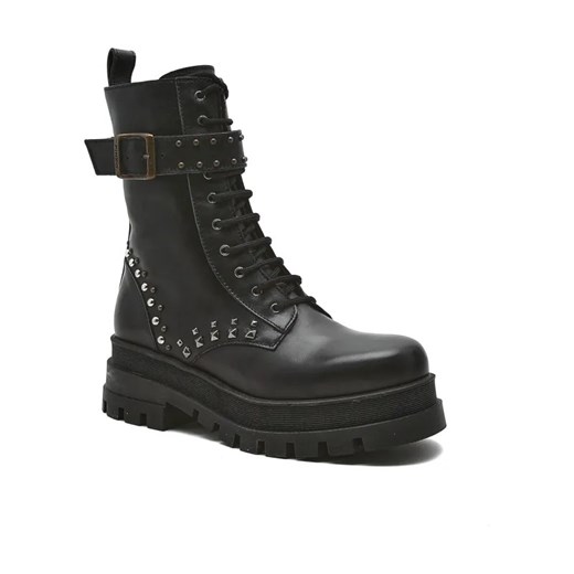 Pinko Skórzane botki MELISSA STIVALE PELLE+BORCHIE ze sklepu Gomez Fashion Store w kategorii Workery damskie - zdjęcie 184300427