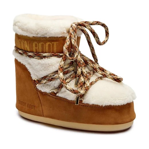 Moon Boot Skórzane śniegowce MB ICON LOW SHEARLING ze sklepu Gomez Fashion Store w kategorii Śniegowce damskie - zdjęcie 184300789